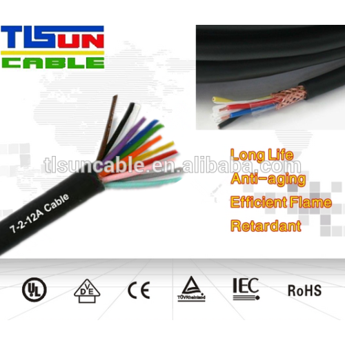 12 multi core flexible cables for instruments and electronic equipment.